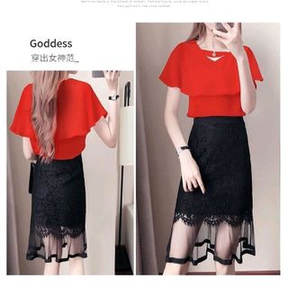 SET ÁO CHÂN VÁY REN CÁCH ĐIỆU