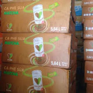 My cafe sữa Matcha thùng 24 lon/ 230ml Mua sỉ 10 thùng được tặng 1 hộp bánh tết hộp thiết Hollanda 300g NK Indonesia trị giá 100k