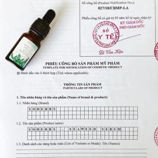 SERUM FACE TẢO BIỂN soHERBs TẶNG KÈM 1 SERUM BODY 30ML