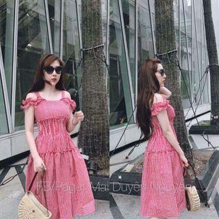 đầm caro ô nhỏ