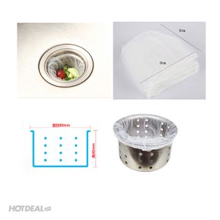 SET 100 TÚI LỌC RÁC BỒN RỬA CHÉN