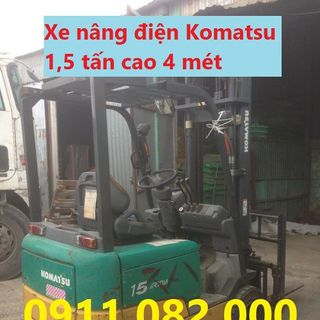 Xe nâng điện giá rẻ- xe nâng điện TMC Komatsu 15 tấn cao 4 mét giá rẻ