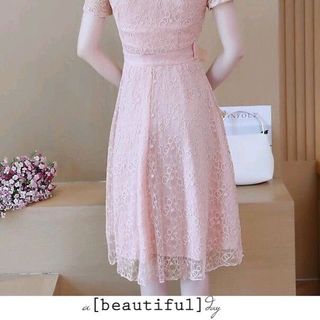 ĐẦM SUÔNG HOA CỘT EO