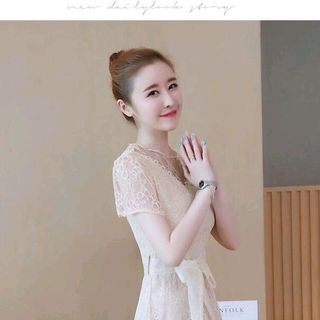 ĐẦM SUÔNG HOA CỘT EO
