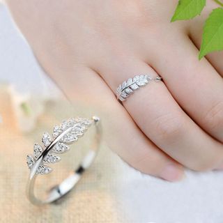 Nhẫn lá nguyệt quế bạc FREE SIZE