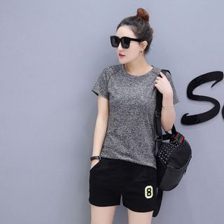 Bộ Short Thể Thao Đen Số 8