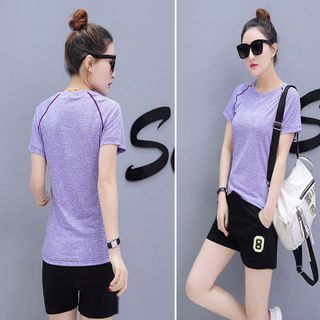 Bộ Short Thể Thao Đen Số 8