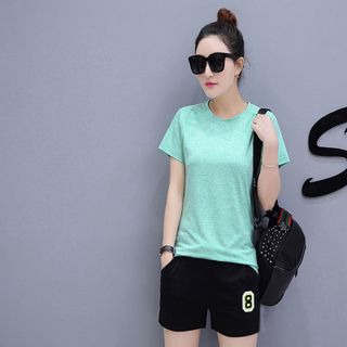 Bộ Short Thể Thao Đen Số 8