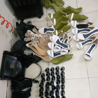 Sandal cao gót màu trắng 9 cm