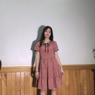 Váy xòe vintage chấm bi