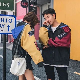 Áo khoác dù phối cặp