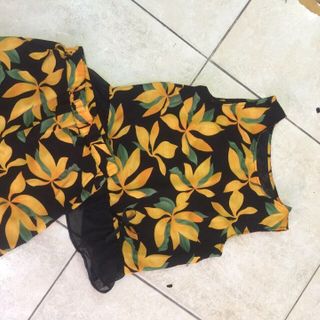 Bộ short hoa sát nách