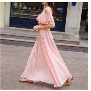ĐẦM MAXI HỞ VAI BÈO NGỰC