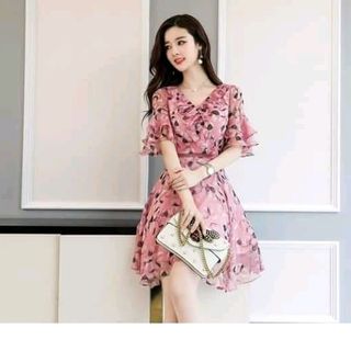 ĐẦM XÒE VOAN IN CỰC XINH