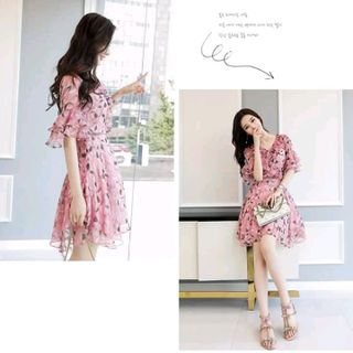 ĐẦM XÒE VOAN IN CỰC XINH