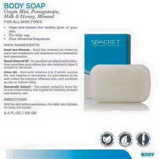 Soap muối khoáng trị mụn lưng bệnh về da Seacret