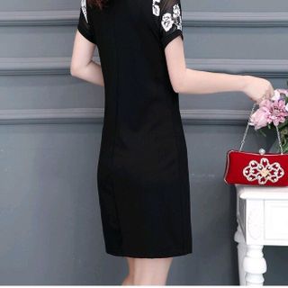 ĐẦM SUÔNG TAY CON IN HOA