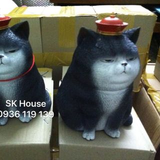 Ống tiết kiệm hình mèo hoàng thượng in 5D