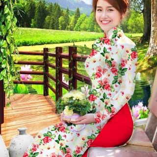 Vải áo dài thiết kế - 215-9