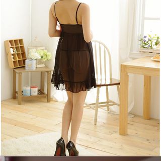 Hàng Quảng Châu Đầm ngủ gợi cảm kèm quần chipL0049