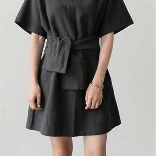 ĐẦM LINEN D012