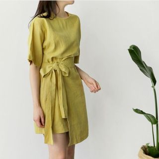 ĐẦM LINEN D014