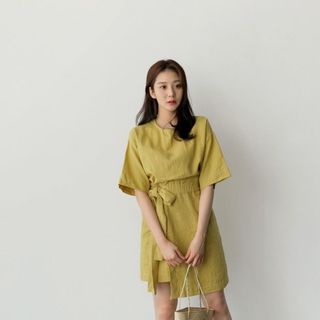 ĐẦM LINEN D014