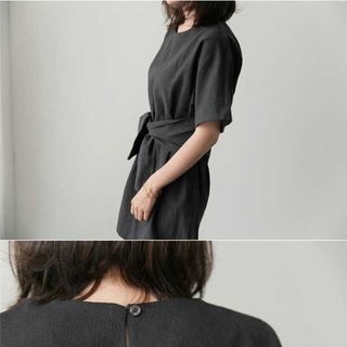 ĐẦM LINEN D012