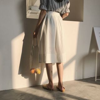 CHÂN VÁY XÒE LINEN C020