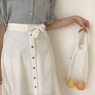 CHÂN VÁY XÒE LINEN C020