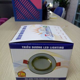 Đèn Led âm trần DownLight viền vàng 7W 76mm TD05