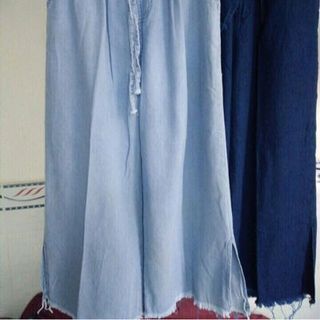 quần ống rộng xẻ lai