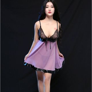 Hàng Quảng Châu Đầm ngủ gợi cảm kèm quần chipL0101