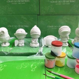 bộ 10 tượng thạch cao kèm màu vẽ