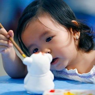 bộ 10 tượng thạch cao kèm màu vẽ
