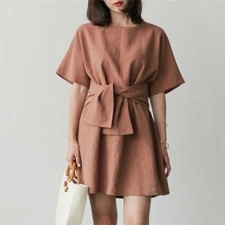 ĐẦM LINEN D012