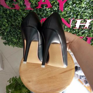 giày cao gót đen mờ 9p