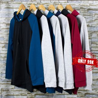 Áo hoodie tay phối