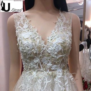 ĐẦM XÒE KIM SA THÊU HOA KẾT CƯỜM Y HÌNH 100