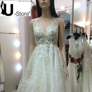 ĐẦM XÒE KIM SA THÊU HOA KẾT CƯỜM Y HÌNH 100