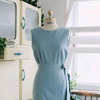 ĐẦM LINEN D021