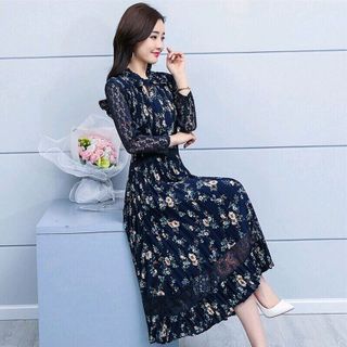 ĐẦM XOÈ HOA TAY REN
