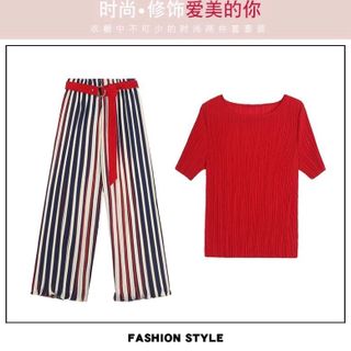 SET BỘ QUẦN SỌC KÈM NỊT