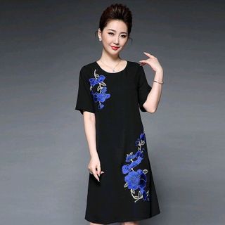 ĐẦM SUÔNG THÊU HOA SANG TRỌNG
