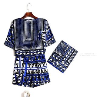 SET QUẦN NGẮN PHI LỤA IN HỌA TIẾT