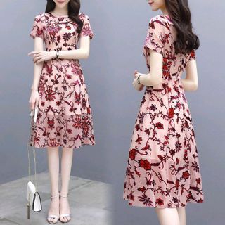 ĐẦM VOAN TAY CON HỌA TIẾT
