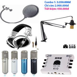 Bộ thu âm livetream K10 đầy đủ kèm mic