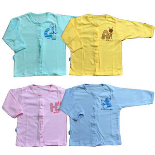 Áo sơ sinh màu tay dài Baby Leo size 3 từ 7-9kg