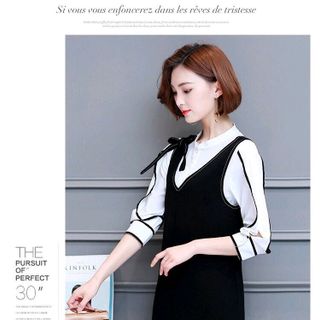 SÉT ÁO SƠ MI TAY VIỀN ĐẦM SUÔNG