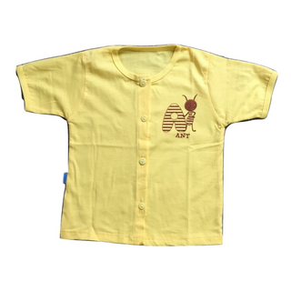 Áo sơ sinh màutay ngắn Baby Leo size 1 từ sơ sinh - 5kg